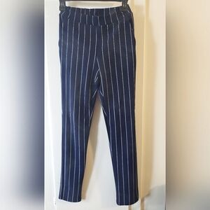 *3/$20 Blue White Pinstripe Skinny Leg Dress Pants